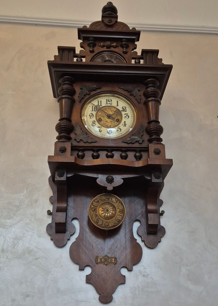 Vægur -   Træ, Messing #1.0