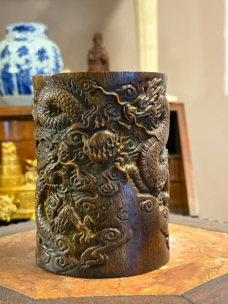 刷子罐 draak - 木 - 中國 - 20世紀末 #1.0