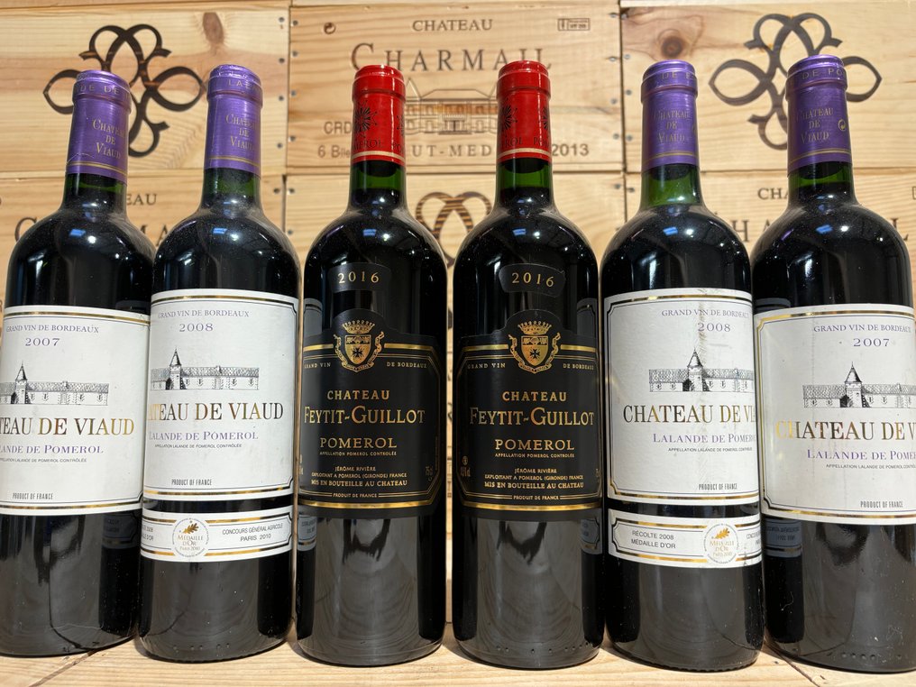 2016 x 2 Château Feytit Guillot, 2007 x 2 & 2008 x 2 Château Viaud - 波尔多 - 6 Bottles (0.75L) #1.0