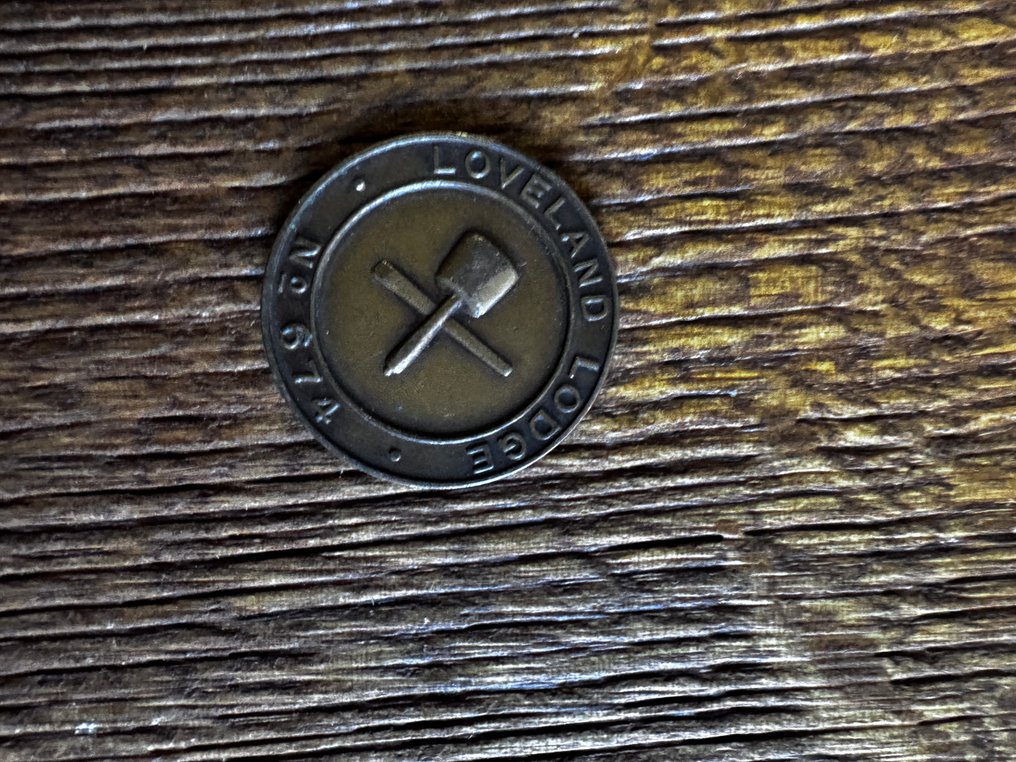 1900c R.A.M Masonic Mark token/ "penny". They Received Every Man a Penny. 1900  (No reserve price) #3.2