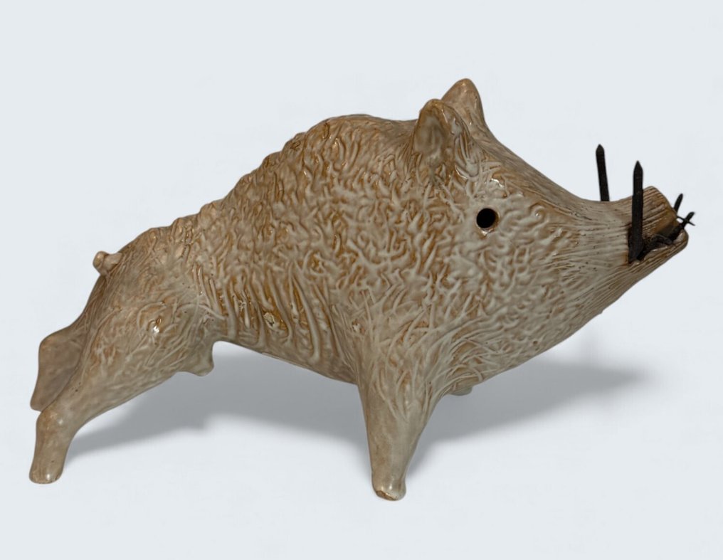 Alvino Bagni (1919-2009) per Raymor - 雕刻, Cinghiale - 20 cm - 陶瓷 #1.0