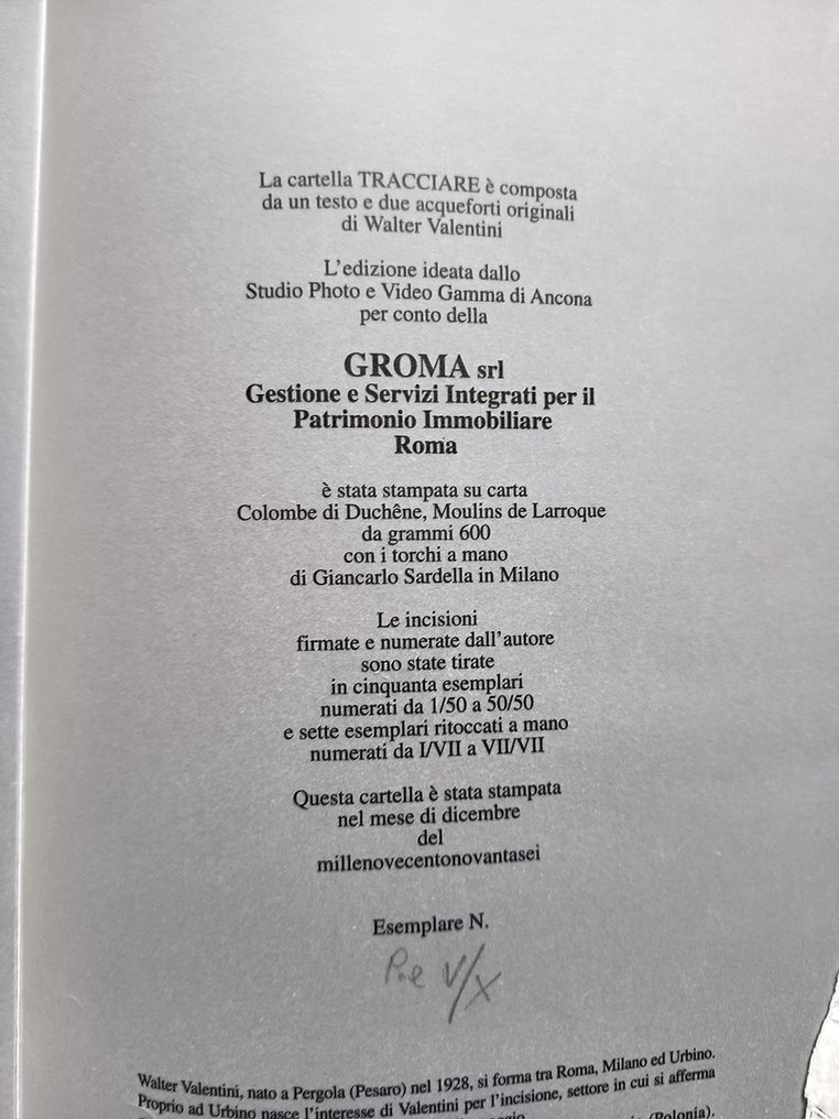 Walter Valentini (1928) - Tracciare #3.2