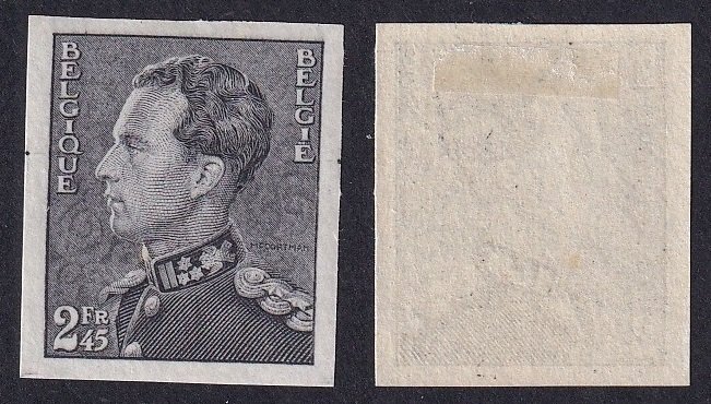 Belgium 1936 - ONGETAND King Leopold III - type Poortman - the three issues without the 'Specimen' overprint - rare - OBP 429, 430 & 432 #3.2