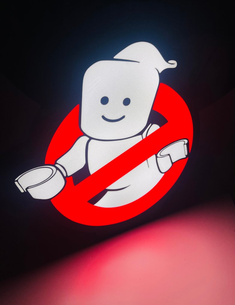 Custom illuminated movie-inspired sign – Iconic ghost design – Made in Italy - Cr3ativid - Lightbox - Plastic #1.0