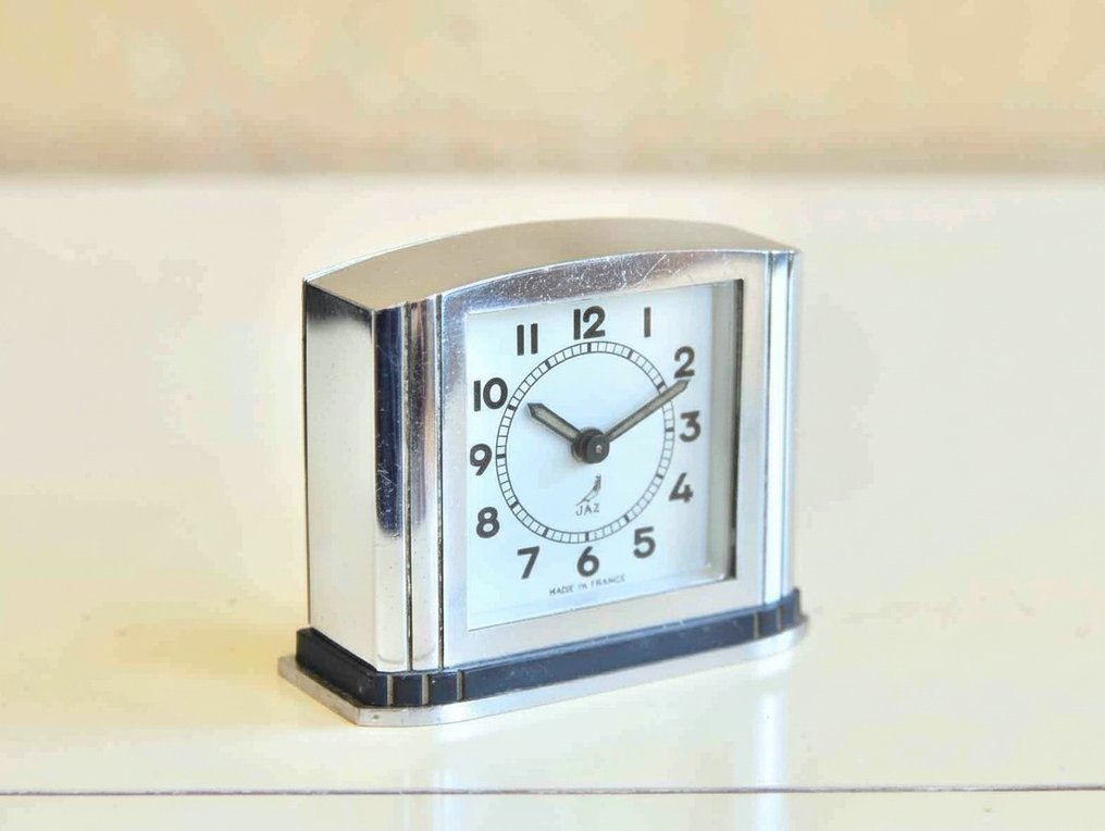 現代主義時鐘 - JAZ -  藝術裝飾 黃銅, 鍍鉻 - 1930-1940 #3.2