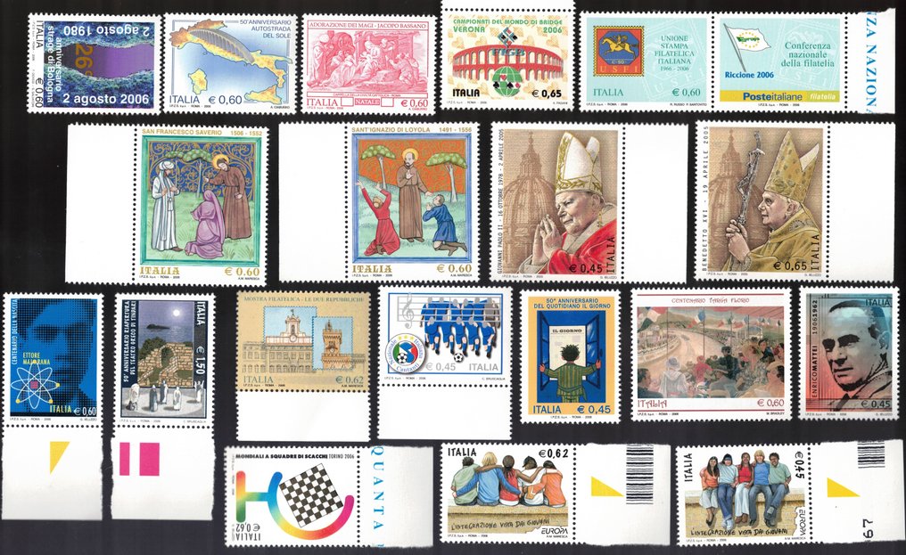 義大利 2004/2013 - 彩票、邮票和小邮票册 #2.1