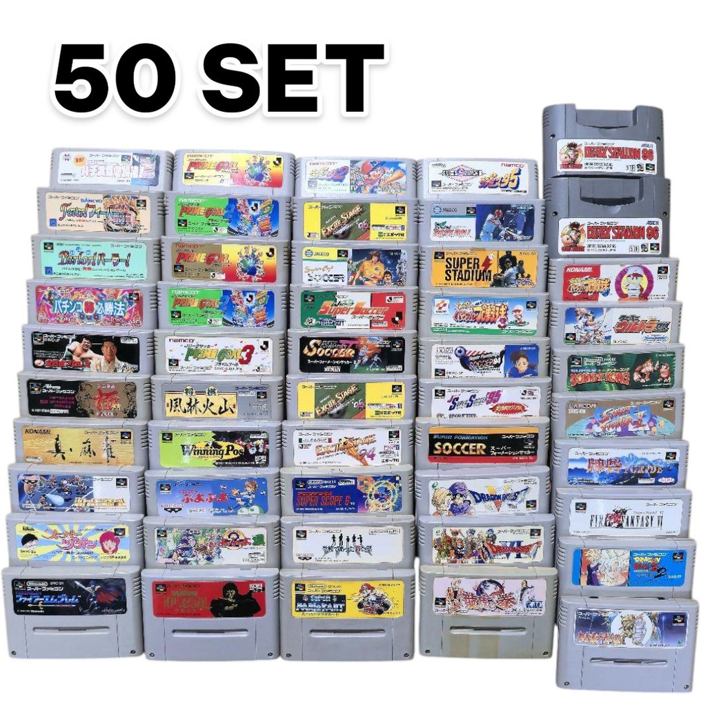 Nintendo - Super Famicom (Japanese SNES) - Nintendo Super Famicom / SNES Game Lot – 50 Cartridges Tested (NTSC-J) - Video game console #1.0