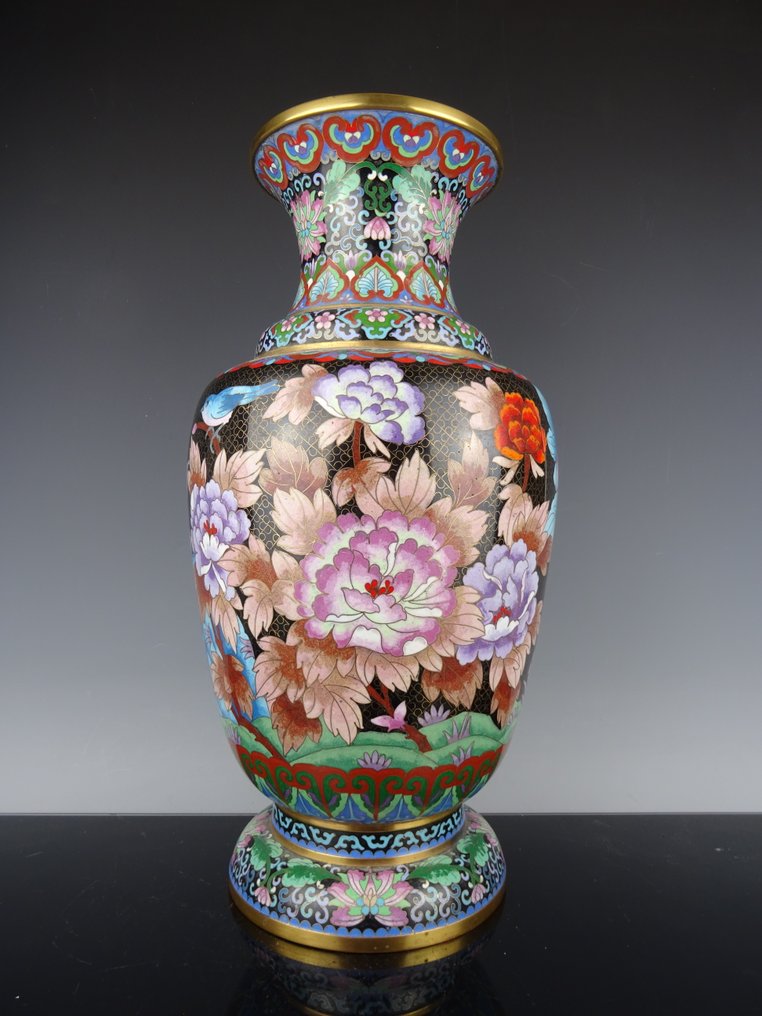 Vase - Bronze, Cloisonné enamel - China - 52 cm (No reserve price) #2.1