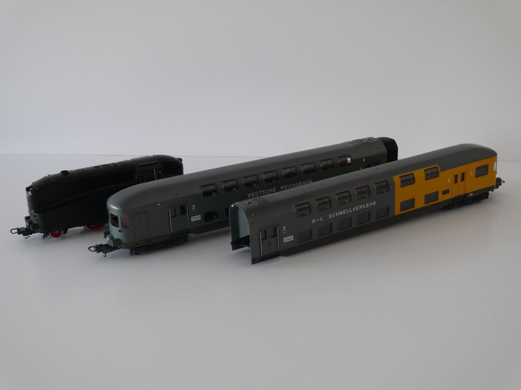 Lima H0 - Unidad de tren (1) - Tren rápido BR60 LBE con dos coches de doble piso aerodinámicos - DRG #1.0