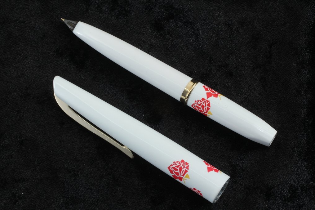 Platinum - Elegant Pilot Custom Ladies Fountain Pen with Rose Maki-e, 14K Fine Nib - Penna stilografica #2.1