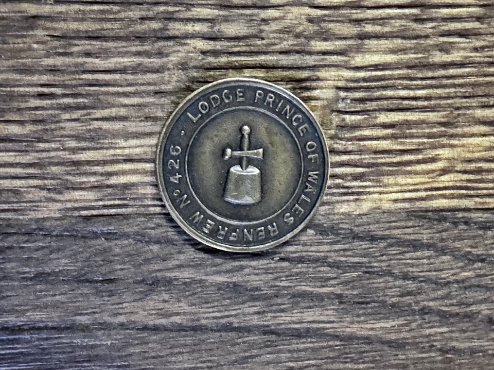 1900c R.A.M Prince of Wales Masonic Mark token/ "penny". They Received Every Man a Penny. 1900  (No reserve price) #3.2