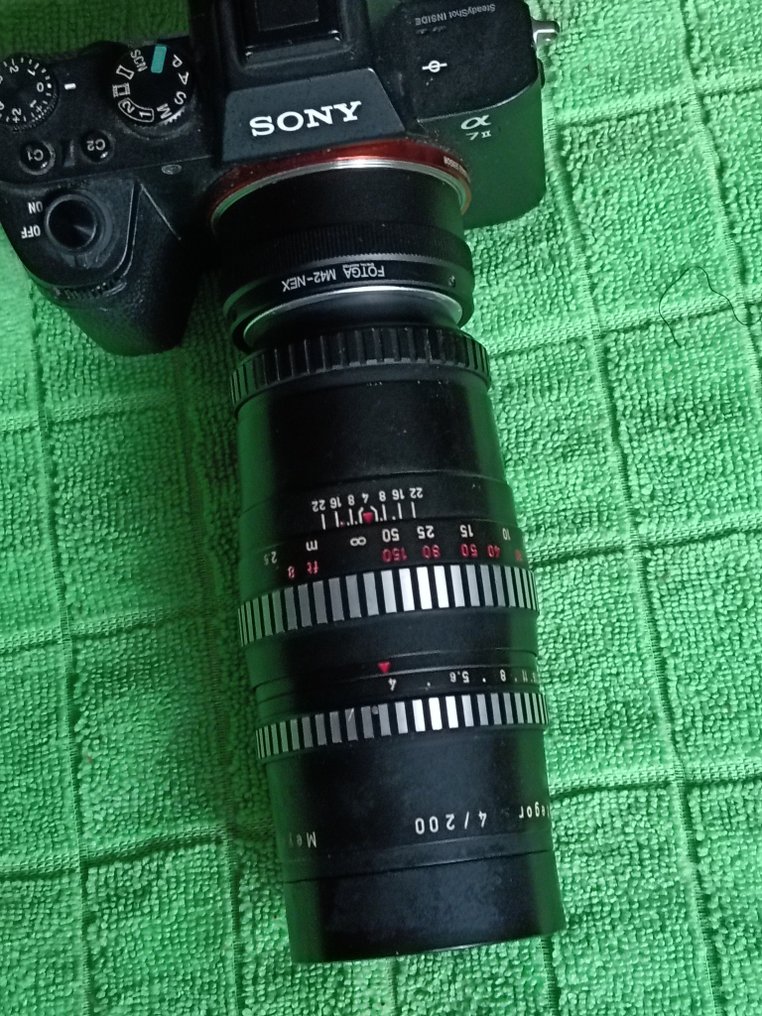 Meyer-Optik Görlitz Oreston 4/200mm + helios 44-6 (58mm) + Sony-E Προσαρμογέας φακού #3.2