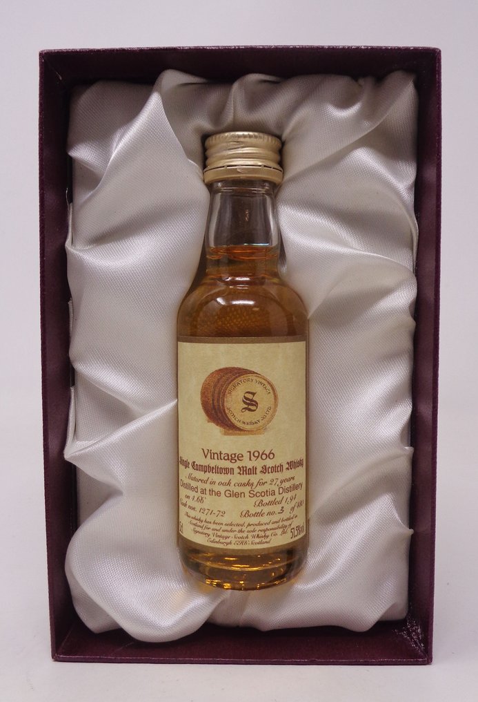Glen Scotia 1966 27 years old Cask Strength - Miniature - Signatory Vintage  - b. 1994  - 5 cl #1.0