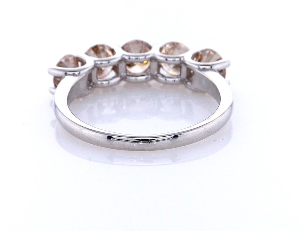 No reserve price - Ring - 14 kt. White gold -  1.90ct. tw. Diamond (Natural coloured) #4.3