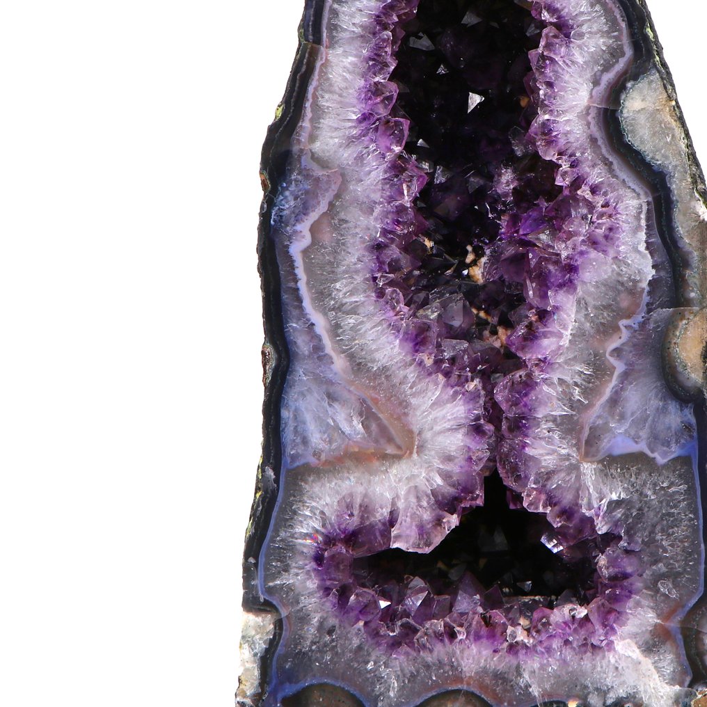 Vivid Amethyst & Agate - 'Cathedral' Geode - 42x21x16 cm- 19.5 kg #2.1