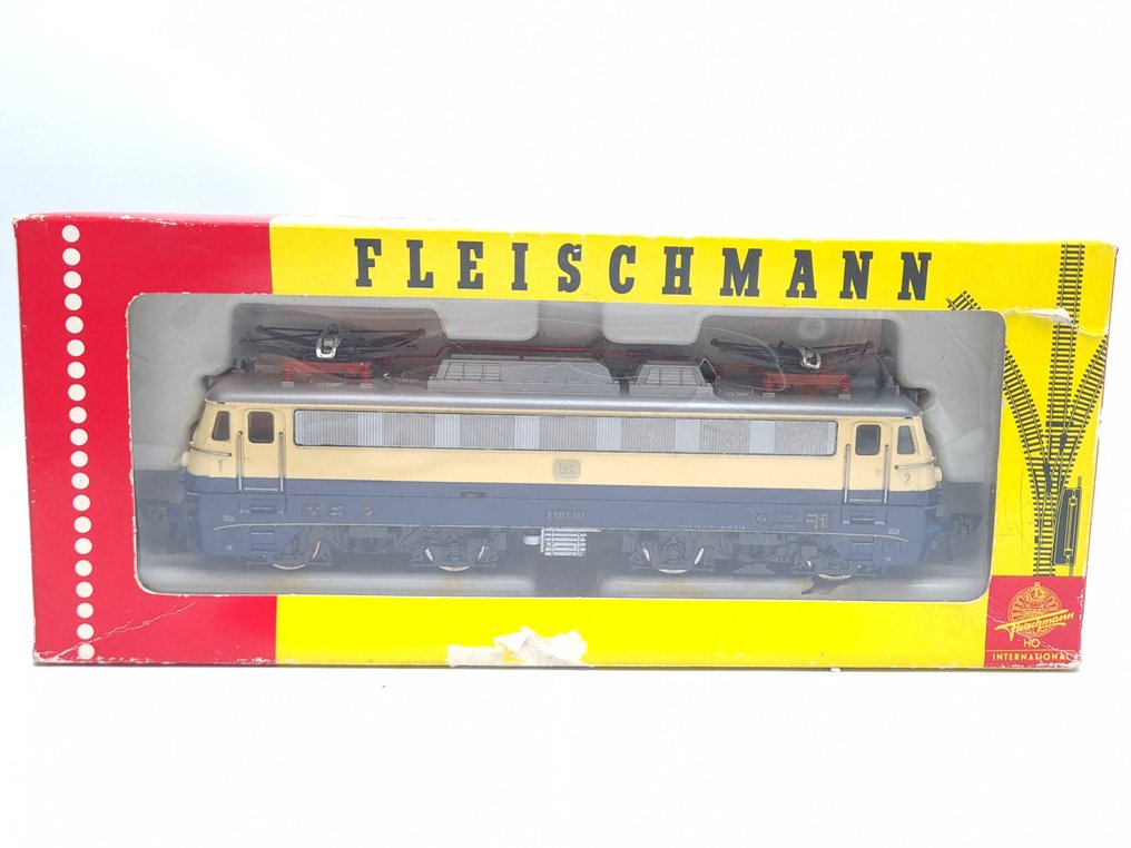 Fleischmann H0 - 4337 - Locomotivă electrică (1) - E 10 în culorile Rheingold. - DB #1.0