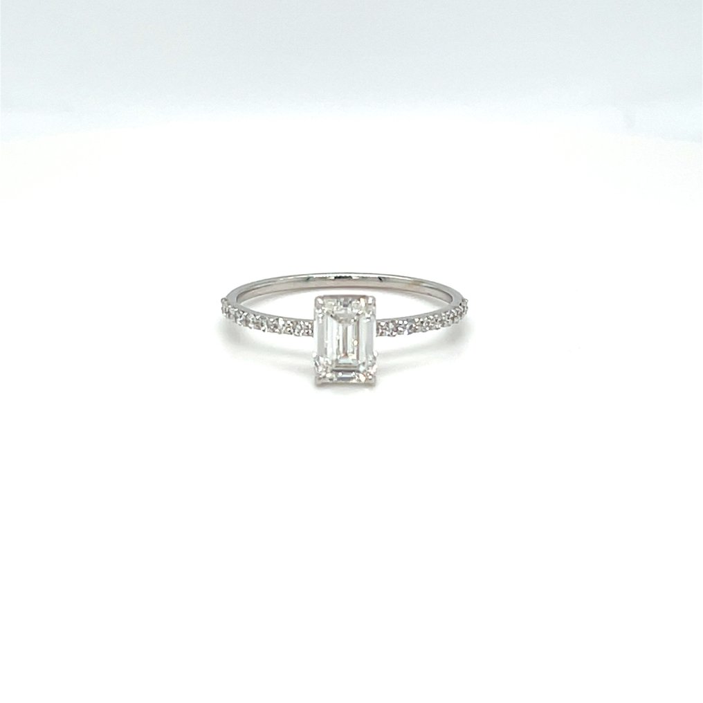 沒有保留價 - 戒指 - 14 克拉 白金 -  1.18ct. tw. 鉆石 (實驗室培育) - 鉆石 #1.0