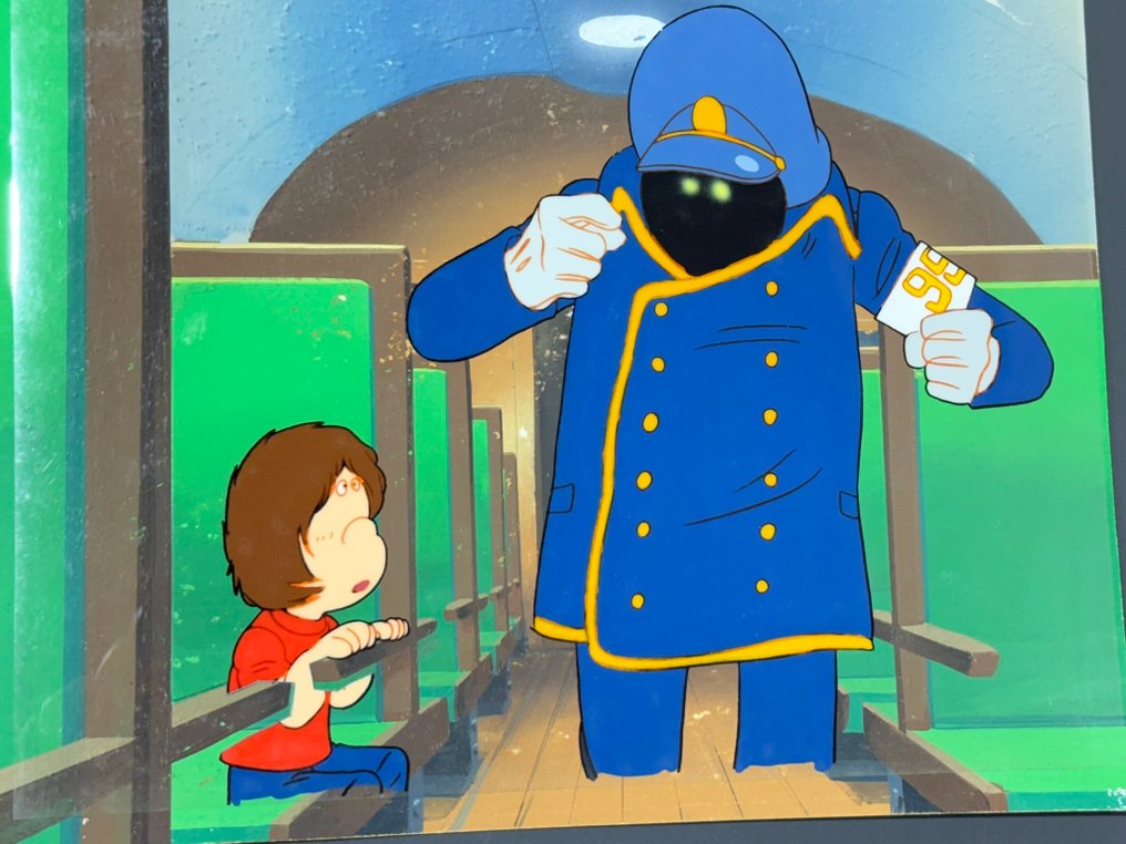 Toei Animation - 1 Original animasjonscels, med malt bakgrunn - Galaxy Express 999 (1978/81) - Tetsuro Hoshino #3.2