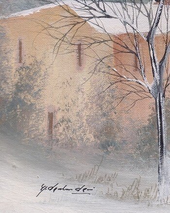 Ezio Dari (XX) - Paesaggio invernale #4.3