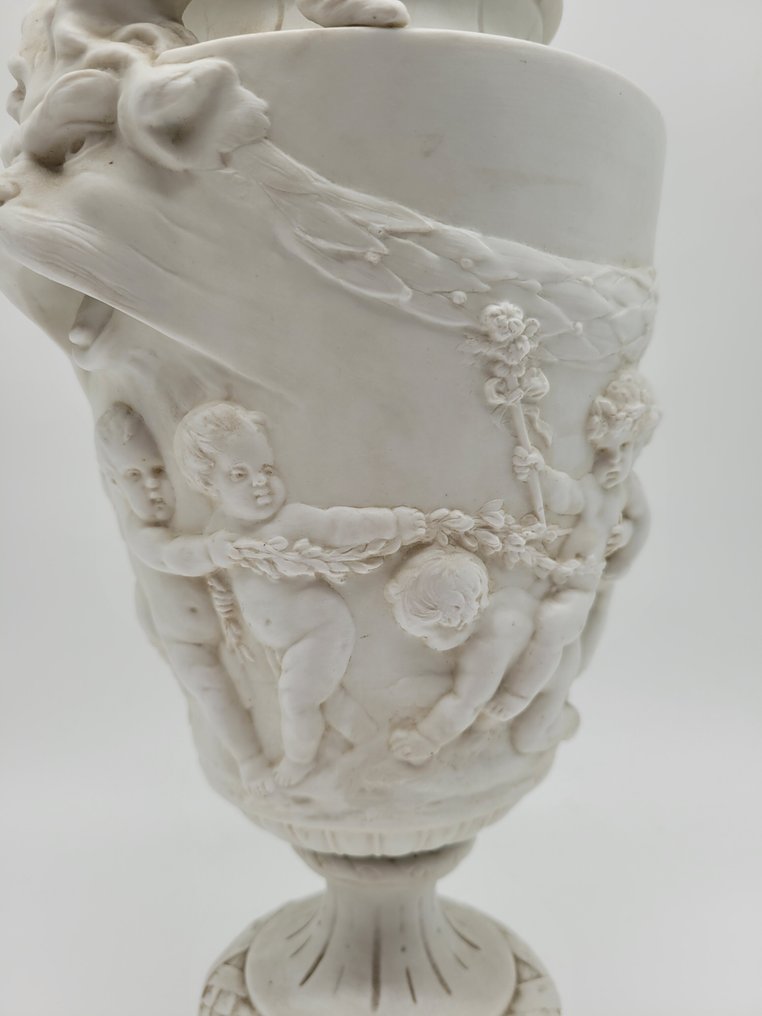 Clodion - Vase - Biscuit porcelain - Cassolette with cherubs #4.3