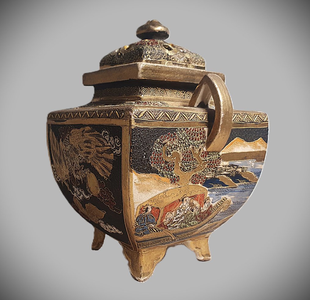 Καυστήρας αρωμάτων - Πορσελάνη - SATSUMA Japon Impériale #1.0