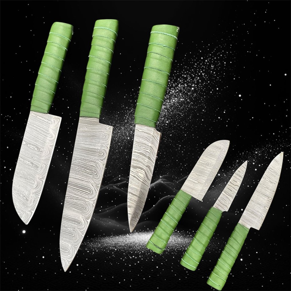 廚刀 -  Hand Crafted Style 的日本料理套装 - 钢铁与皮革 - 北美 #1.0