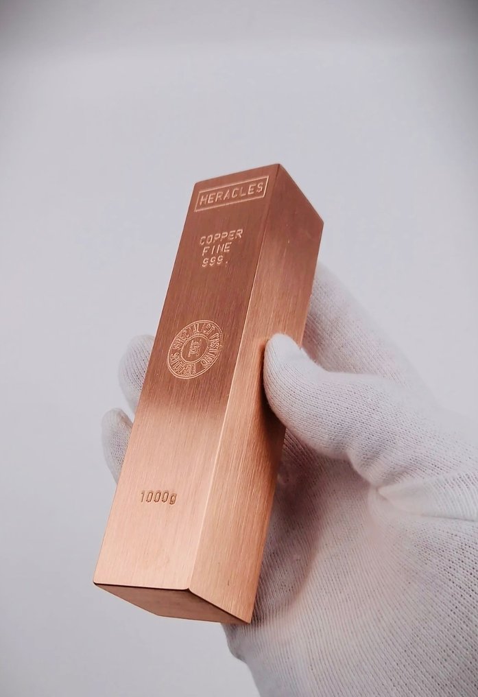 1 kilogram .999 - Copper - Fonderie Heracles - France - Sealed & with certificate  (No reserve price) #1.0