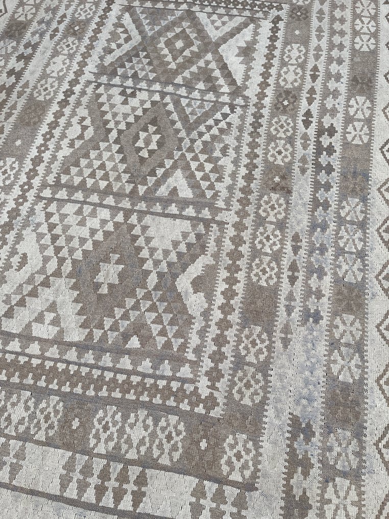 Απαλό αφγανικό βασιλικό kelim - (αχρησιμοποίητο) - ουδέτερα χρώματα - αχρησιμοποίητο - χειροποίητο - - Κιλίμι - 318 cm - 192 cm #3.2