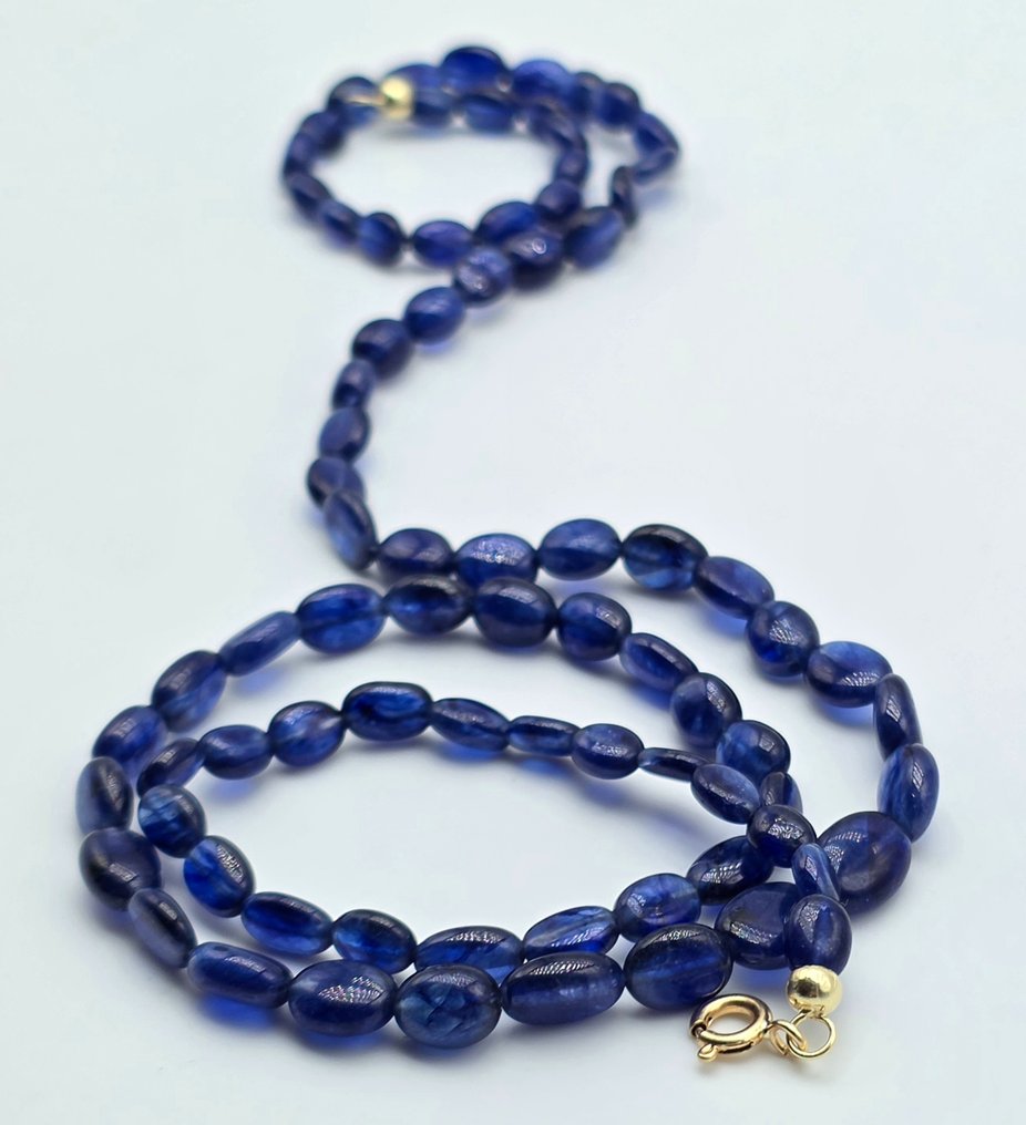 Sem preço de reserva - Colar - 18 K Ouro amarelo Safira - Zaffiri de 5,5 a 9,5 mm #3.2