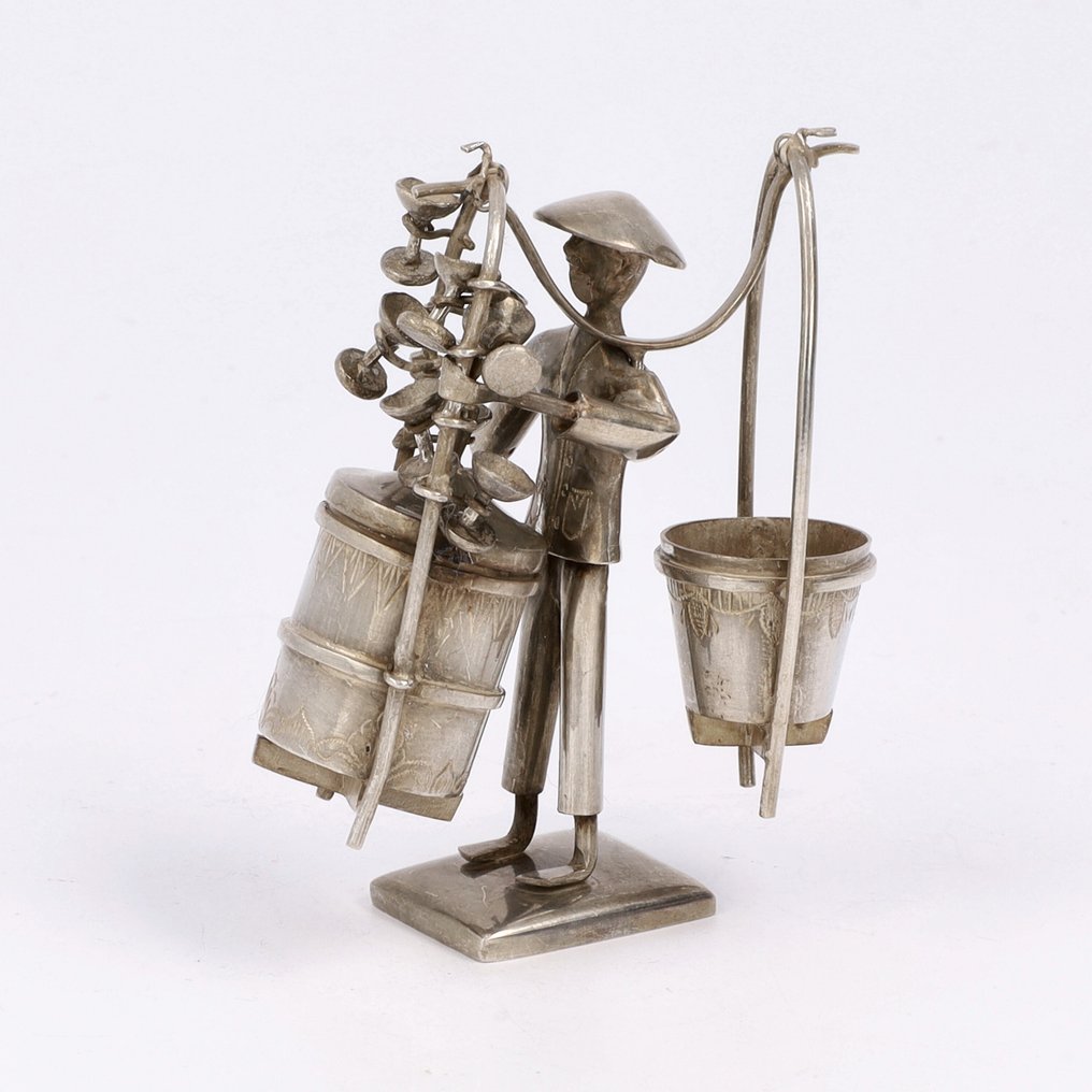 Aziatische miniaturen - Miniaturowa figura  (4) - Srebro pr. 925, Srebro pr. 800 #2.1