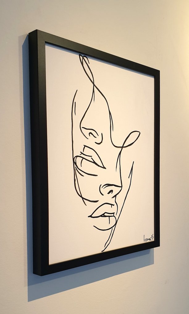 Liesens - Soulmates ( handpainted on canvas) met lijst #2.1