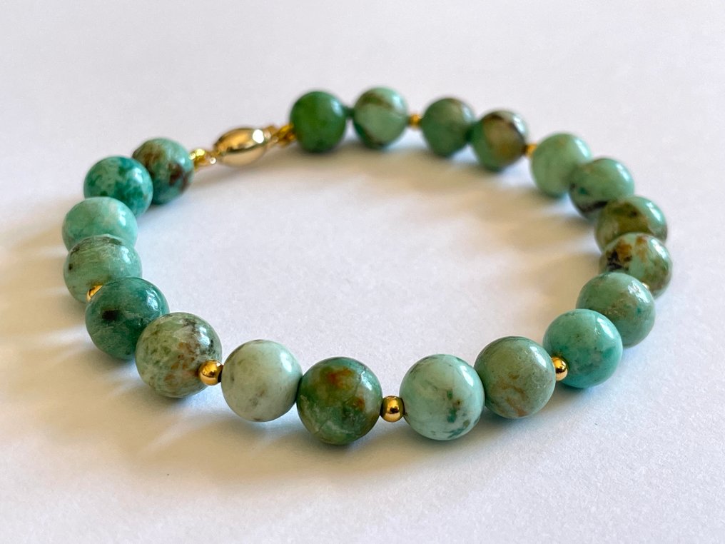 18 克拉（750）黄金 - 秘鲁绿松石 - 手镯 #2.1