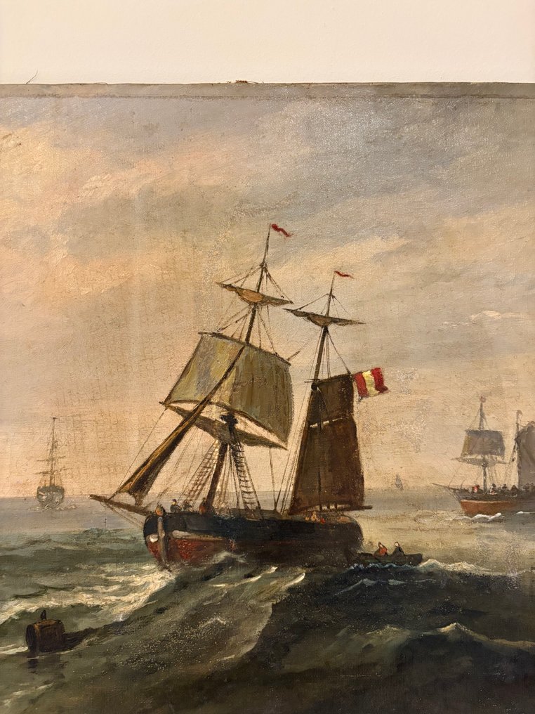 Espanjalainen koulukunta (XIX) - Navíos en el Mar #1.0