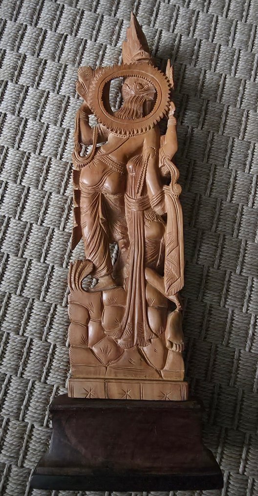 Γλυπτό Rada και Krishna - Ξύλο - Ινδία - Πρώτο μισό του 20ού αιώνα #4.3