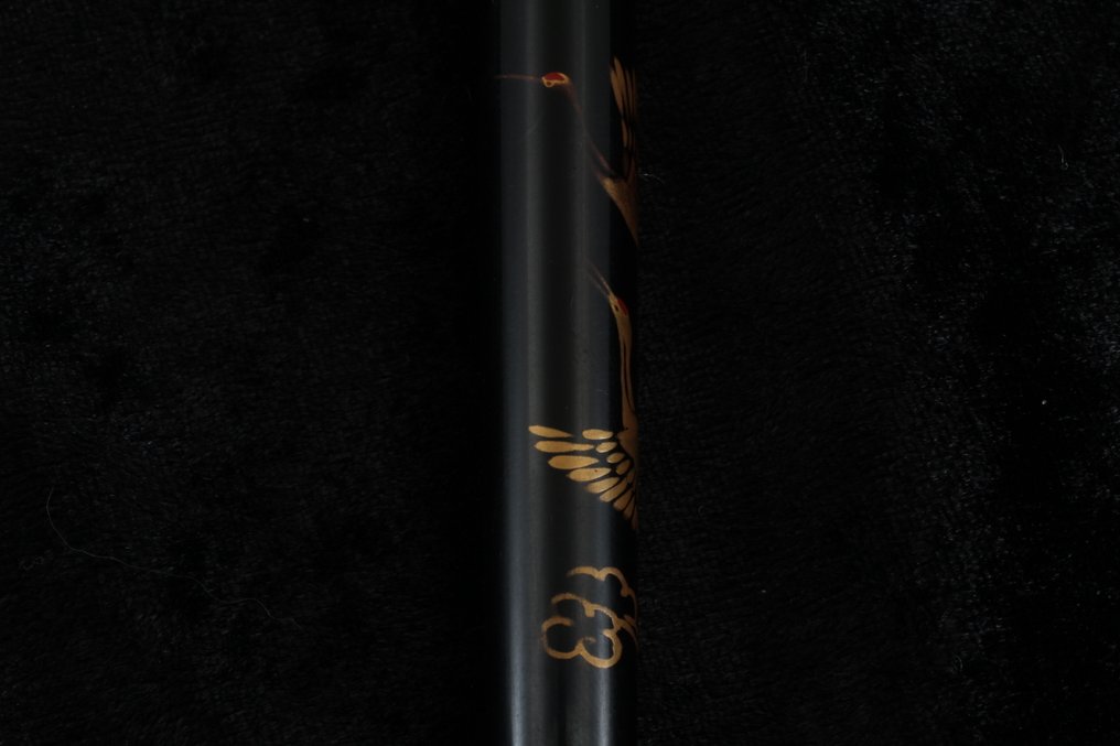 Platinum - Maki-e “Two Cranes” – Japanese Lacquer Art – 18K Nib – Vintage - Füllfederhalter #4.3