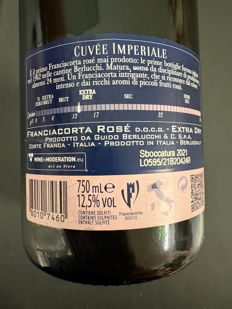 Berlucchi, Max Rosè 60th, Cuvèe Imperiale x4 (deg. 2015, 2017 x2,2019) - Franciacorta - 5 Flaskor (0,75L) #4.3