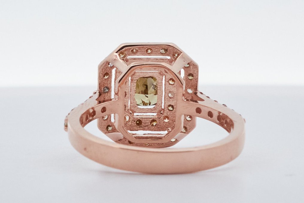 沒有保留價 - 戒指 - 14 克拉 玫瑰金 - 1.20ct. tw. 鉆石 (天然彩色) #3.2