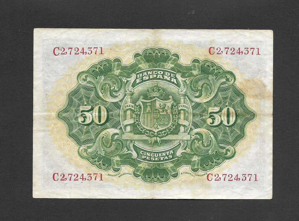 Espanha. - 50 pesetas 1906 - Pick 58  (Sem preço de reserva) #1.0