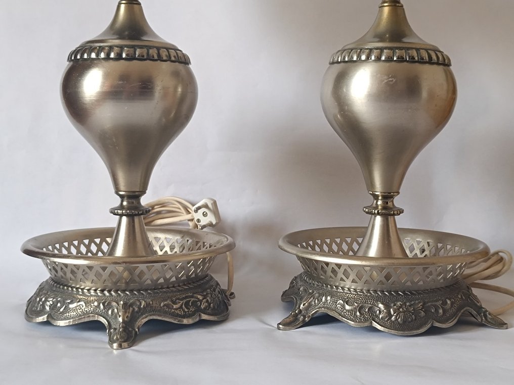 Επιτραπέζιο φωτιστικό (2) - Επαργυρωμένος μπρούτζος - Eclectic France Lamps #2.1