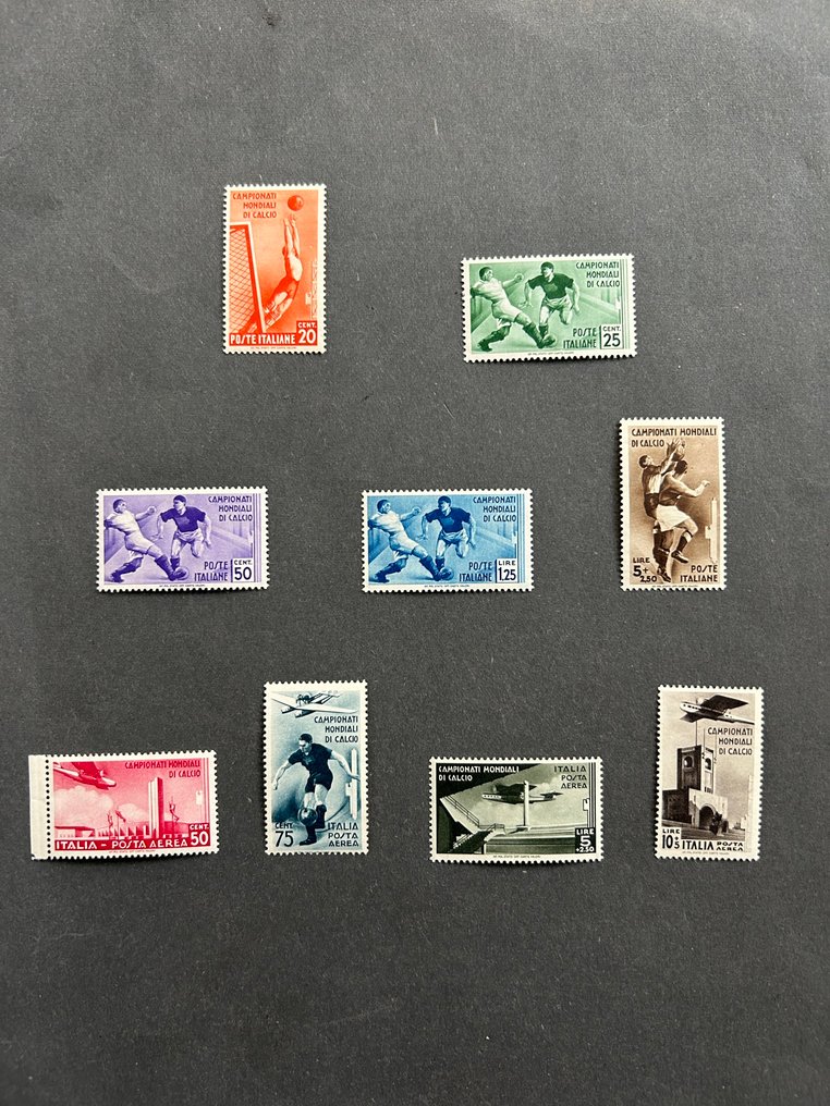 義大利王國 1934 - 世界杯足球赛 9个新价值 MNH #1.0