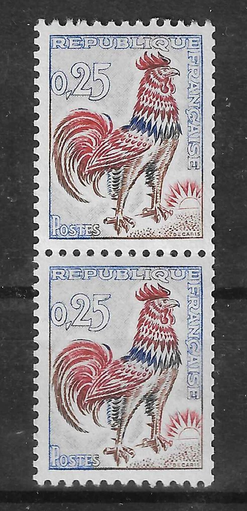 Ranska  - Ilmainen numero takakannessa - allekirjoittanut Calves - arvo = 265 euroa - Yvert n°1331c #1.0