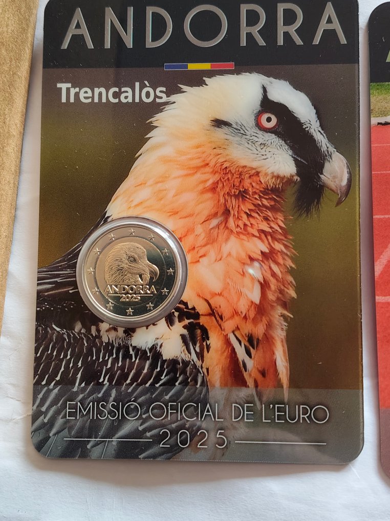 Andorra. 2 Euro 2025 "Bearded" + "Small States Games" (2 coincards)  (Ingen reservasjonspris) #1.0