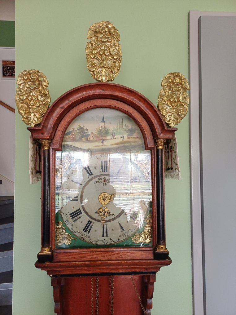 Horloge frisonne à queue courte -   Bronze, Bois, Laiton - 1800-1850 #1.0