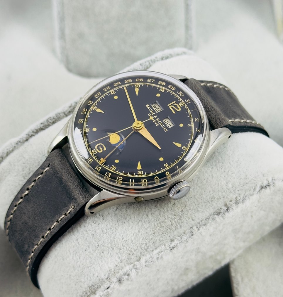 Baume & Mercier - Triple Date Moonphase - No reserve price - Cal.Valjoux 90 - Men - 1960-1969  #1.0