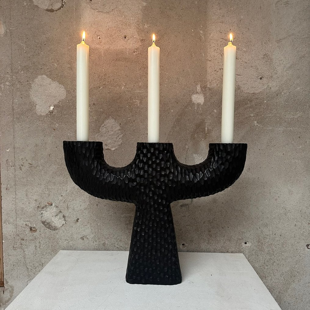 Loft83 Studio - Skål - Tre - Håndhakket lysestake #4.3