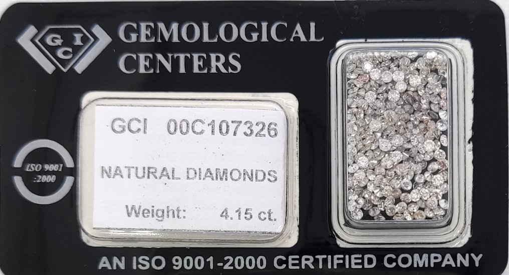 χωρίς τιμή ασφαλείας - 191 pcs Διαμάντι  (Φυσικού χρώματος)  - 4.15 ct - Στρογγυλό Καφετί Ροζ - SI1 - Gemmological Centre Israel (G.C.I.) #3.2