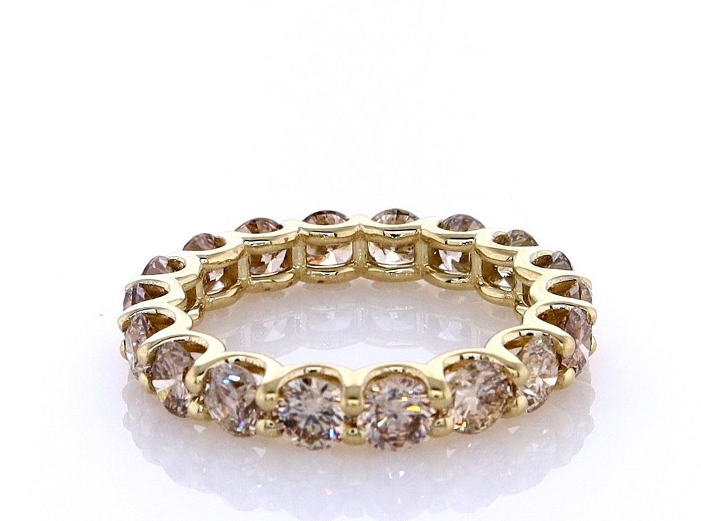 No reserve price - Ring - 14 kt. Yellow gold -  3.13ct. tw. Diamond (Natural coloured) #3.2