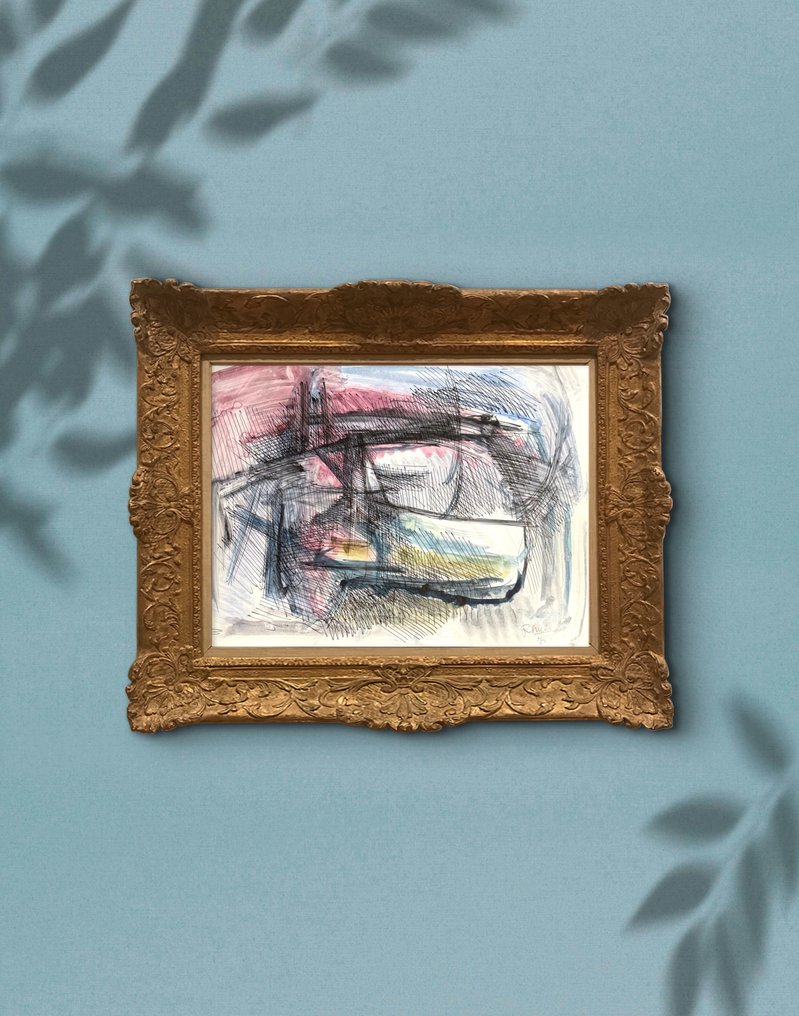 René Mels ( 1909-1977) - Composition abstraite 1975 #2.1