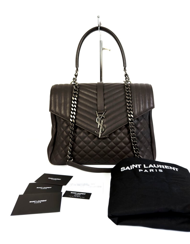 Yves Saint Laurent - Triquilt leren Monogram Envelope - Τσάντα ώμου #1.0