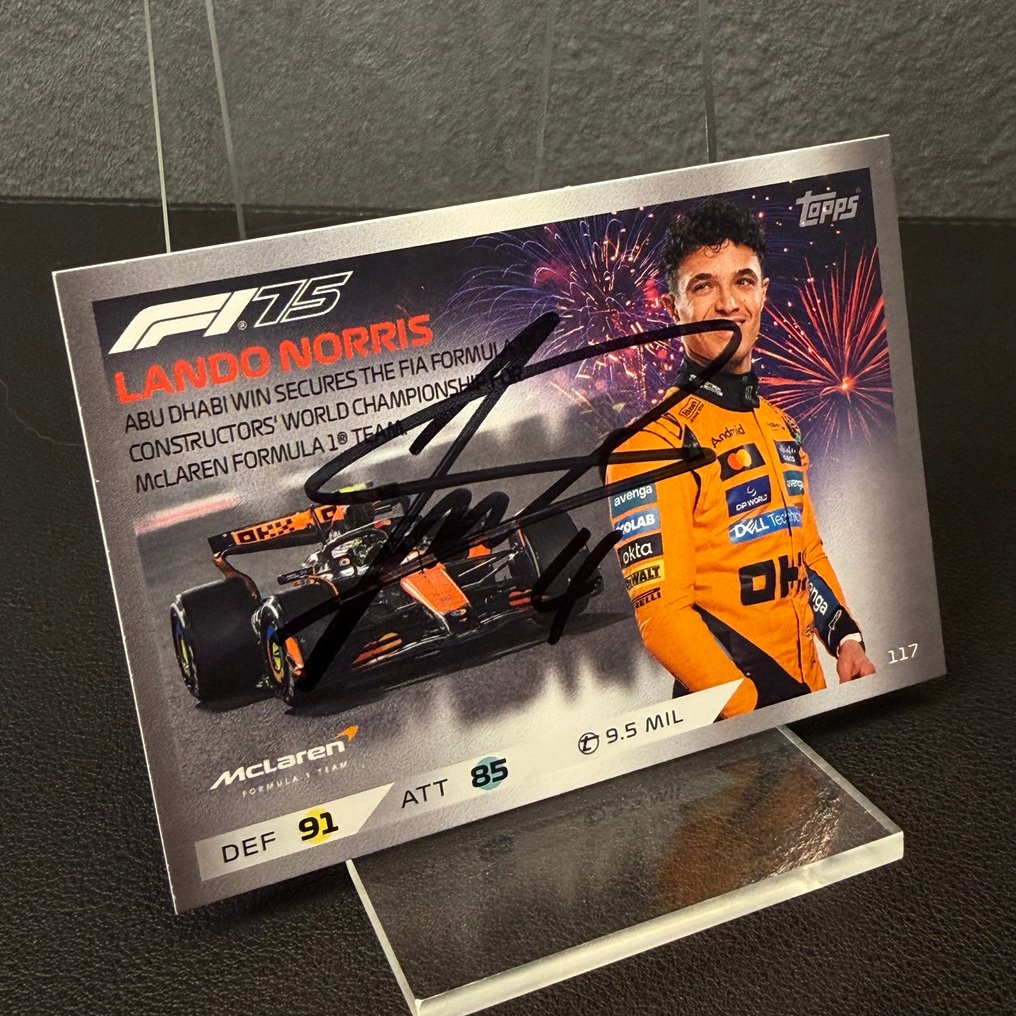 麥拿侖車隊 - Topps Hero 117 Norris Abu Dhabi GP Signed - Lando Norris - 2025 - 交易卡  #1.0